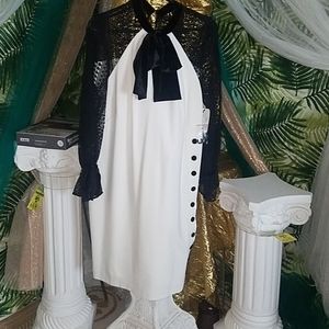 Eloquii Lace Sleeve Sheath Dress